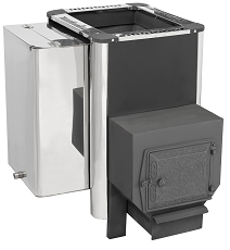 Печь-каменка БЕРЕЗКА 24 с баком 50 литров d = 115 мм (12 - 30 м.куб.) Печь-каменка БЕРЕЗКА 24 с баком 50 литров d = 115 мм (12 - 30 м.куб.)