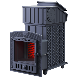 Печь-комплект универсальный GFS-ЗК 40(П2) дверца ПАНОРАМА усиленная каменка (40 м.куб)