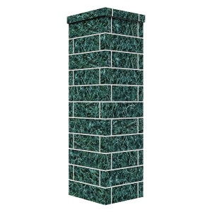 Облицовка на трубу для печей ГРОМ 50  ПРЕЗИДЕНТ  КИРПИЧ ЗМЕЕВИК (150*790)  (3 яруса) под шибер