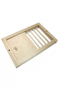 Вентиляционная решетка с задвижкой  МАЛАЯ (250 х 140 х 30) ЛИПА