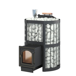 Печь-каменка  чугунная УРАГАН  СТАНДАРТ 16 дверца ДТ-4 С (8 - 18 м.куб)