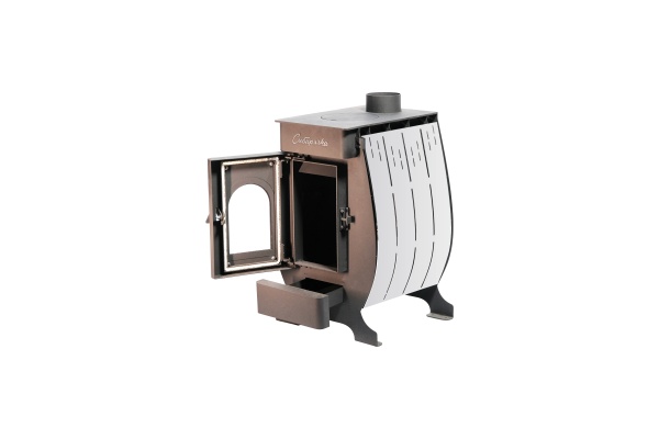 Печь отопительная СИБИРЯЧКА- 9 (кожух из нержавеющей стали) дверца со стеклом