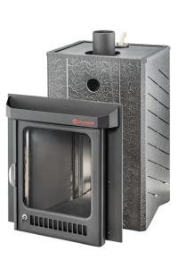 Печь-каменка КВАДРА ПФ в кожухе ЛАЙН дверца со стеклом (25 м.куб) Печь-каменка КВАДРА ПФ в кожухе ЛАЙН дверца со стеклом (25 м.куб)