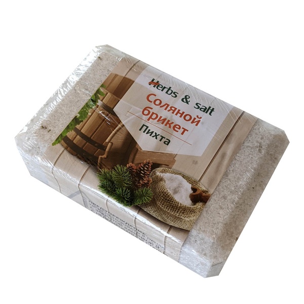 Соляной брикет для бани и сауны, ПИХТА (16) Соляной брикет для бани и сауны, ПИХТА (16)