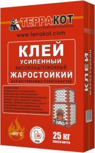 Клей ТЕРРАКОТ усиленный жаростойкий 25 кг