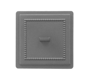 Дверца чугунная прочистная ВЕЗУВИЙ 237 крашеная АНТРАЦИТ  (посадочный размер 130 х 130 мм)