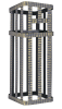 Сетка на трубу для печей ГРОЗА 18   /   GFS ЗК 18 / 25 / 30  (250 х 250 х  500 мм)  под ШИБЕР