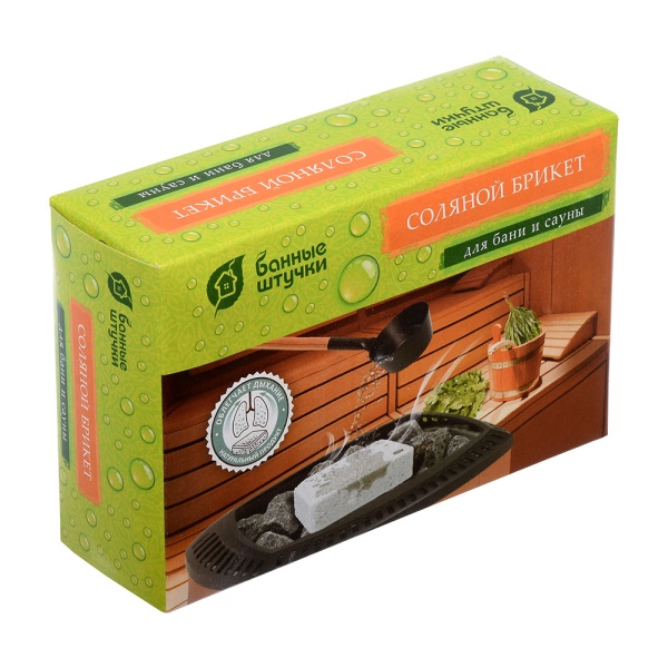 Соляной брикет для бани и сауны, 1300 г Банные штучки Соляной брикет для бани и сауны, 1300 г Банные штучки