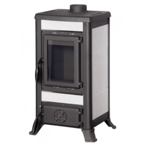 Печь-камин KLEMENS l чугунная белый d = 120 мм ( 8 кВт )