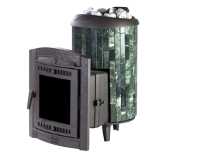 Печь-каменка чугунная АТМОСФЕРА L дверца со стеклом в ламелях ЗМЕЕВИК наборный (12-20 м.куб) Печь-каменка чугунная АТМОСФЕРА L дверца со стеклом в ламелях ЗМЕЕВИК наборный (12-20 м.куб)