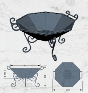 Чаша костровая восьмиугольная НМК