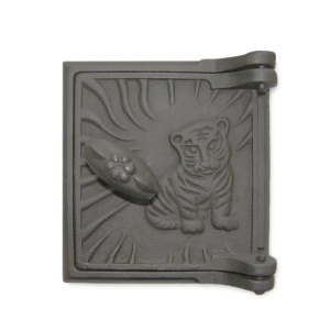 Дверца поддувальная ДП-1 Т К с рисунком ТИГР крашеная (ПР: 150 х 160 мм) БЛМЗ  (5) Дверца поддувальная ДП-1 Т К с рисунком ТИГР крашеная (ПР: 150 х 160 мм) БЛМЗ  (5)