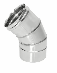 Колено 45 градусов d = 130 мм ТИС (0,8 ММ) (430 СТАНДАРТ)