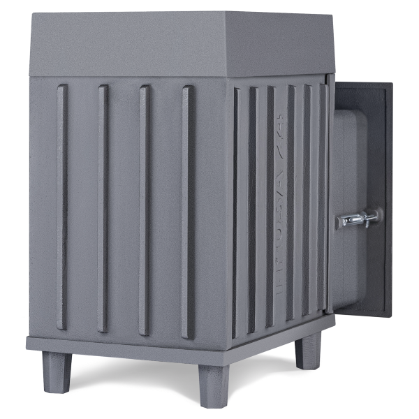 Печь-каменка чугунная ГРОЗА 24М дверца со стеклом (24 м.куб)