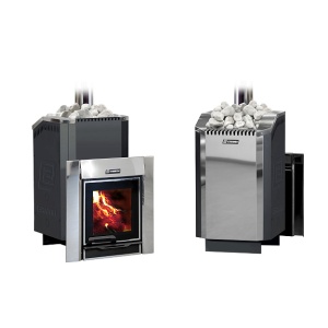 Печь-каменка ЕРМАК ПРЕМИУМ 12 СТАЛЬ 8мм дверца ПАНОРАМА (6 - 14 м.куб)