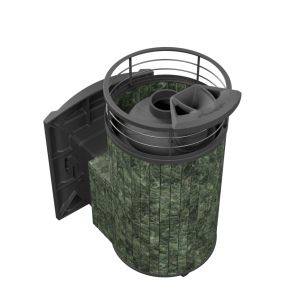 Печь-каменка чугунная АТМОСФЕРА L  в ламелях ЗМЕЕВИК NEW + тоннель  (12-20 м.куб) Печь-каменка чугунная АТМОСФЕРА L  в ламелях ЗМЕЕВИК NEW + тоннель  (12-20 м.куб)