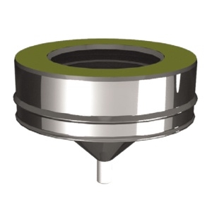 Крышка для сэндвич-тройника d = 200/300 мм с конденсатоотводом  УТЕПЛЕННАЯ  ВУЛКАН