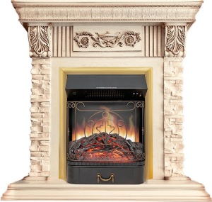 Портал Luxemburg сланец/слоновая кость с патино для электроочага Majestic FX / Fobos FX (RoyalFlame)