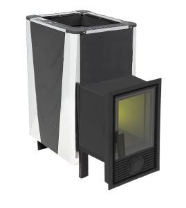 Печь-каменка чугунная ВОЕВОДА 20 дверца Д-2 конвекционная (12 - 24 м.куб)