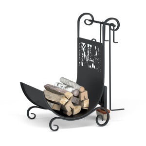 Дровница ВЕЗУВИЙ D 440 В РУССКИЙ ЛЕС БРОНЗА кованая