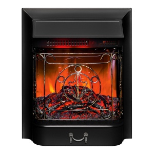 Электроочаг Majestic Lux Black стандартный 0,75 -1,6 кВт (звук, пульт)