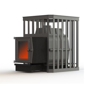 Печь-каменка  чугунная PAROVAR 18 СЕТКА КОВКА дверца 201 (10 - 18 м.куб) Печь-каменка  чугунная PAROVAR 18 СЕТКА КОВКА дверца 201 (10 - 18 м.куб)