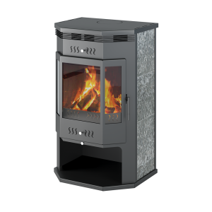 Печь-Камин ASTON 12 кВт Призматик Пироксенит Элит (200 м.куб.)