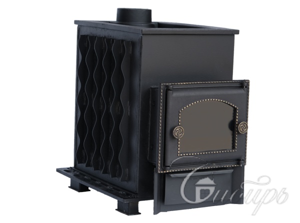 Печь-каменка СИБИРЬ-40 дверца со стеклом без выносного топливного канала