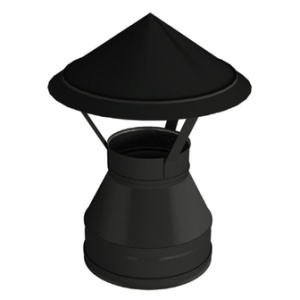 Оголовок d = 115/215 мм с зонтом (Н+Н)  ВУЛКАН (RAL черный) АКЦИЯ 22%