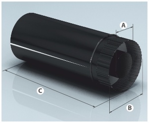 Сэндвич d = 115/200 мм L = 1000 мм  AGNI  ЭМАЛИРОВАННЫЙ