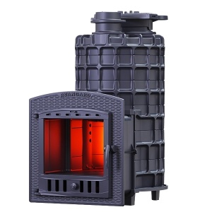 Печь-каменка чугунная АВАНГАРД ЗКН 25П2  дверца ПАНОРАМА (25 м.куб)