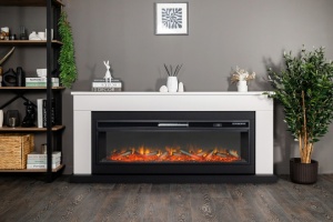 Портал Bergen 60 белый с черным для электроочага Vision 60 (RoyalFlame)