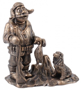 Карандашница ХДИ-7.012  НА ОХОТЕ патина (ГР: 165 х 85 х 170 мм) ЛИТКОМ