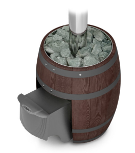 Печь-каменка ВАРИАТА CAST БАРРЕЛЬ  палисандр