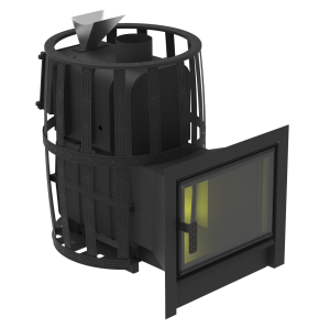 Печь-каменка чугунная ВОЕВОДА-ФЛАГМАН 20 закрытая каменка сетчатый кожух (12 - 24 м.куб)