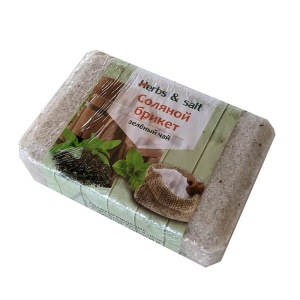 Соляной брикет для бани и сауны, ЗЕЛЕНЫЙ ЧАЙ (16) Соляной брикет для бани и сауны, ЗЕЛЕНЫЙ ЧАЙ (16)