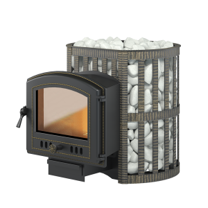 Печь-каменка  чугунная ЛЕГЕНДА КОВКА 16 дверца 224 (8 - 18 м.куб)  *