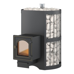 Печь-каменка СКИФ  СТАНДАРТ 22 дверца ДТ-4 С встроенный парогенератор (12 - 24 м.куб)