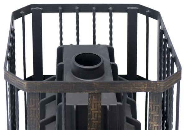 Печь-каменка  чугунная СИБИРЬ 32 СЕТКА кованная чугунная дверца ДК-2С со стеклом (20 - 32 м.куб) Печь-каменка  чугунная СИБИРЬ 32 СЕТКА кованная чугунная дверца ДК-2С со стеклом (20 - 32 м.куб)