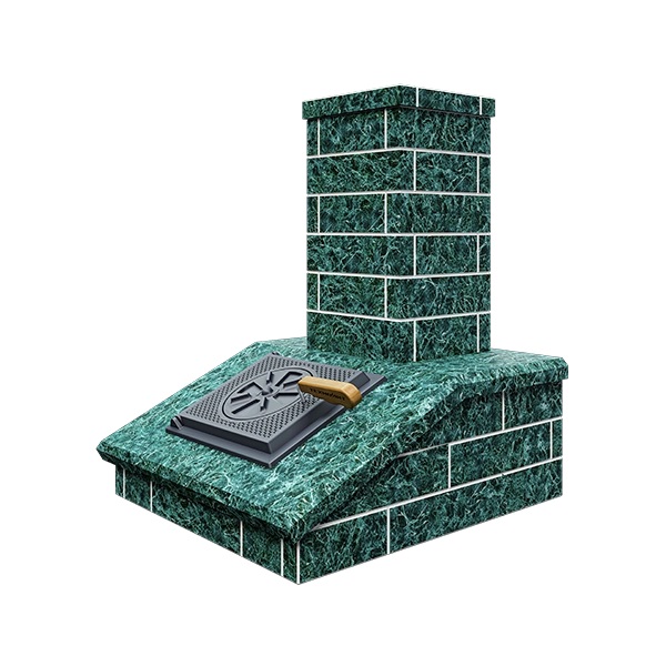 Облицовка на трубу для печей ГРОЗА 18  КЛАССИКА/ПРЕЗИДЕНТ КИРПИЧ ЗМЕЕВИК  (2 яруса) под шибер