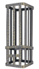 Сетка на трубу для печей УРАГАН  ГРОЗА 24  (250 х 250 х 650 мм)  под ШИБЕР
