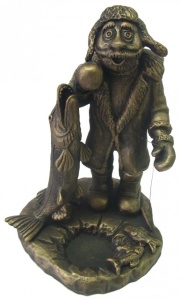 Подсвечник ХДИ-4.007  НА РЫБАЛКЕ (ГР: 125 х 115 х 180 мм) ЛИТКОМ