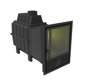 Печь-каменка чугунная ВОЕВОДА 15 дверца Д-1 без сетки под обкладку d = 115 мм (6 - 15 м.куб.)