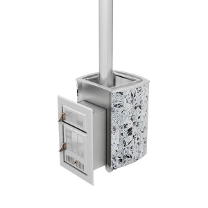 Печь-каменка ЧАРОДЕЙКА дверца со стеклом СЕРПЕНТЕНИТ (18 - 30 м.куб)