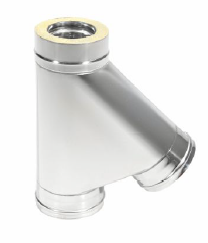 Сэндвич-тройник 45 гр. d = 180/280 мм (Н+Н) ТИС (0,8 ММ) (304 ПРЕМИУМ)