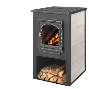 Печь-камин ЭТНА С ЧУГУННОЙ ПЛИТОЙ  9 кВт  дверца ДТ-4С (150 м.куб) Печь-камин ЭТНА С ЧУГУННОЙ ПЛИТОЙ  9 кВт  дверца ДТ-4С (150 м.куб)