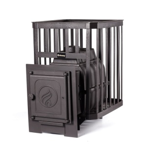 Печь-каменка  чугунная PAROVAR 24 СЕТКА КОВКА дверца 312 (14 - 24 м.куб) Печь-каменка  чугунная PAROVAR 24 СЕТКА КОВКА дверца 312 (14 - 24 м.куб)