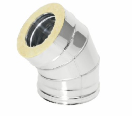 Сэндвич-колено 45 гр. d = 115/210 мм (Н+Н) ТИС (0,8 ММ) (304 ПРЕМИУМ)