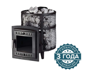 Печь-каменка чугунная АТМОСФЕРА М КТК дверца со стеклом в сетке (8-14 м.куб) Печь-каменка чугунная АТМОСФЕРА М КТК дверца со стеклом в сетке (8-14 м.куб)