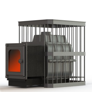 Печь-каменка  чугунная PAROVAR 18 СЕТКА КОВКА дверца 402 (10 - 18 м.куб) Печь-каменка  чугунная PAROVAR 18 СЕТКА КОВКА дверца 402 (10 - 18 м.куб)